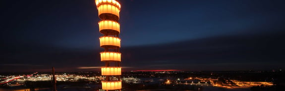 Communication Tower at night